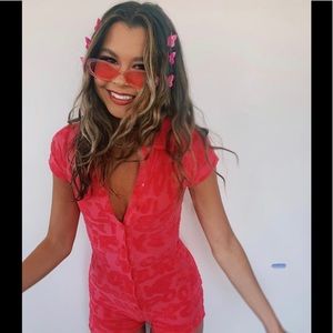Jaded London pink terry romper!